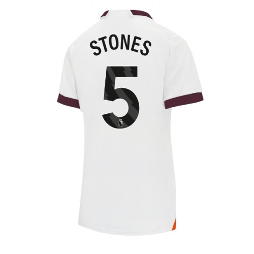 Echipament fotbal Manchester City John Stones #5 Tricou Deplasare 2023-24 pentru femei maneca scurta